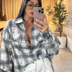 מכופתרת משבצות ברש